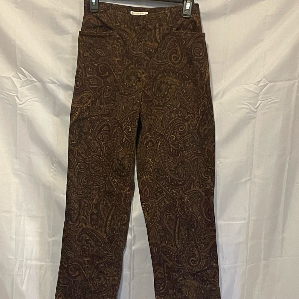 Jones New York Sport Printed Brown Pants